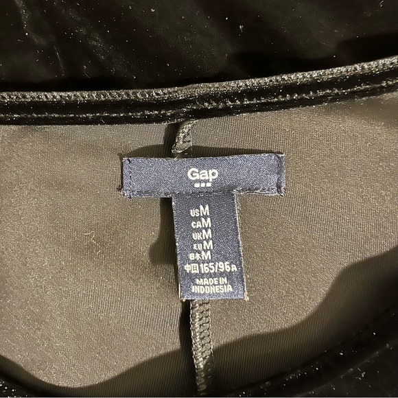 GAP Long Sleeve Black Velvet Dress - Picture 6 of 9